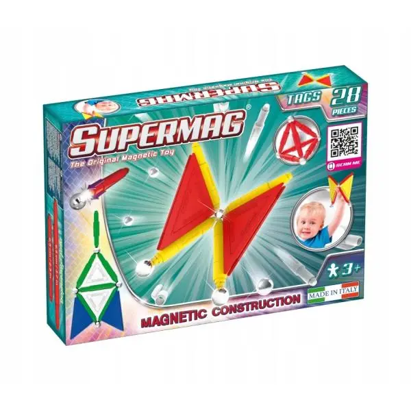SUPERMAG magnetická stavebnice Tags primary 28ks