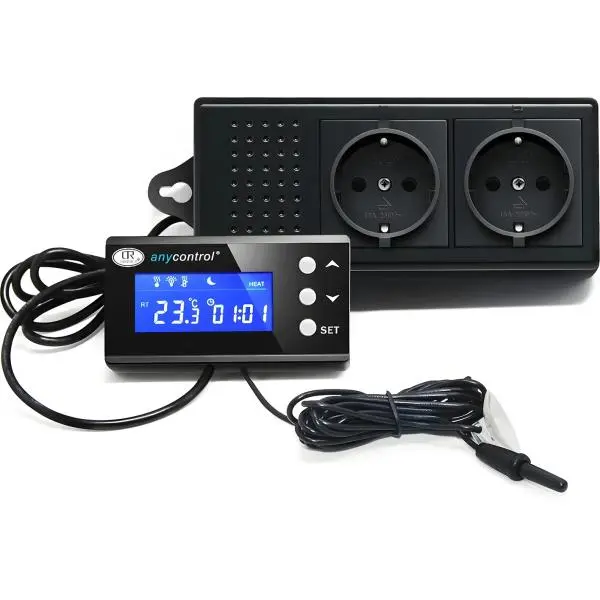 Digitální kontrolér a termostat pro terária a akvária
