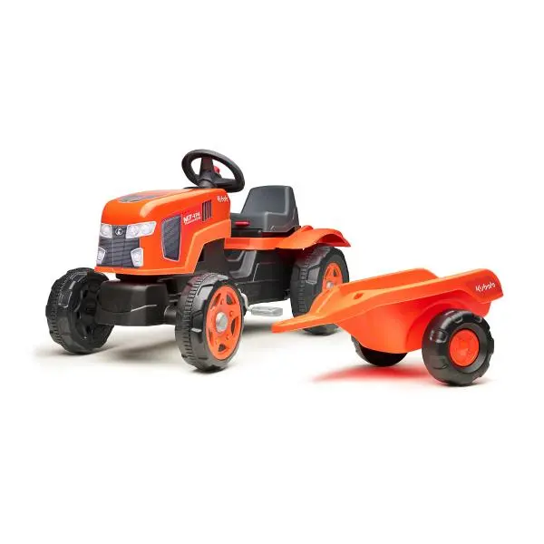 Falk Šlapací traktor Kubota s vlečkou