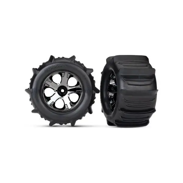 Traxxas kolo 2.8", disk All-Star černý chrom, pneu Paddle (2)