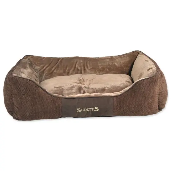 Pelíšek Scruffs Chester Box Bed čokoládový XL 90x70cm