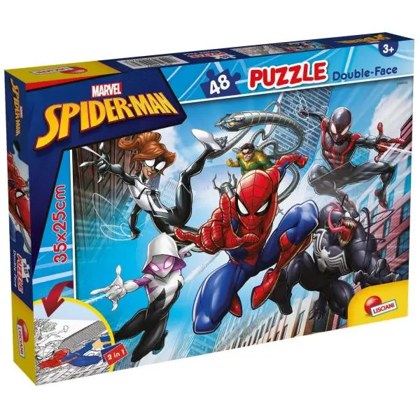 Liscianigioch Oboustranné puzzle M-Plus 48 dílků Marvel Spiderman