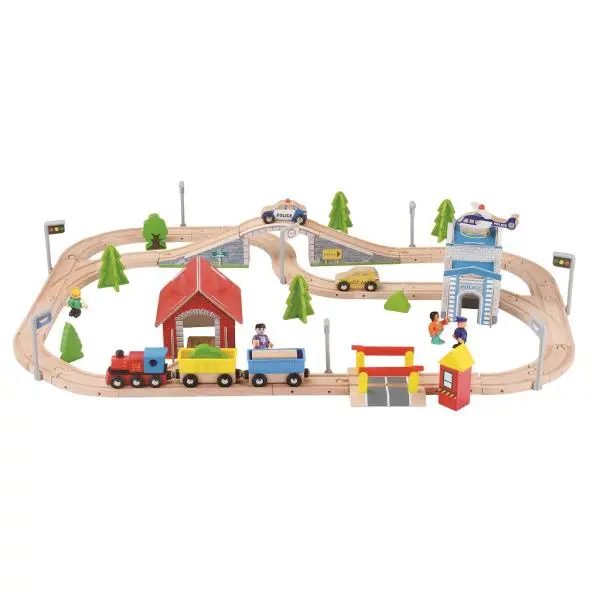 Vláčkodráha 2Kids Toys - Policie, 80 dílů
