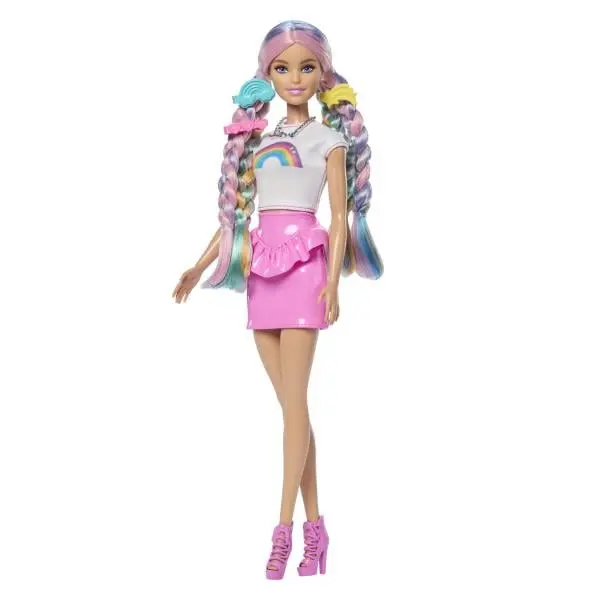 Mattel barbie®  panenka duhové vlasy s třpytivým stylingem, jjp07