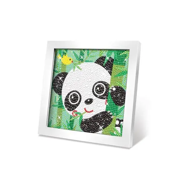 Kreativní set obraz s kamínky panda 17x17 cm