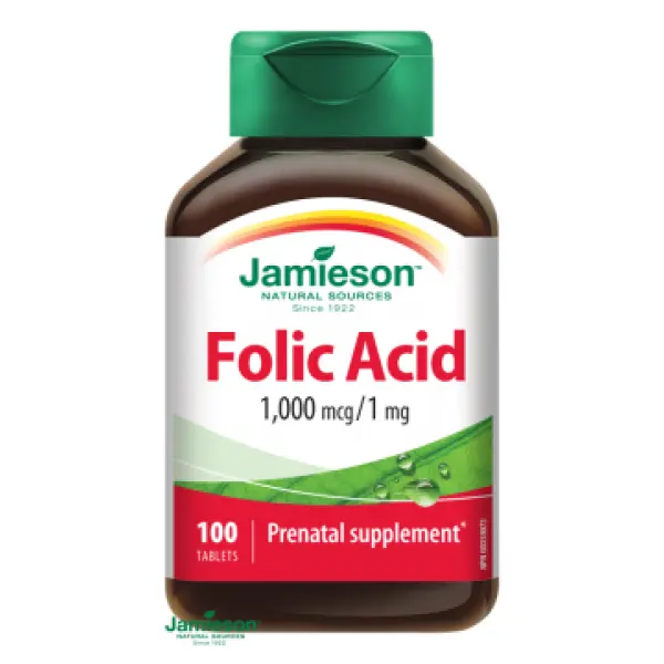 Jamieson Kyselina listová 1000 mcg 100 tablet