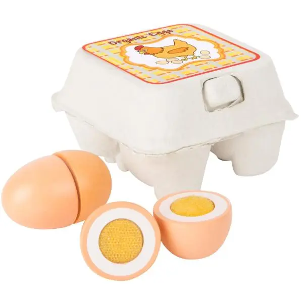 Kuchyň - Vejce dřevěná půlená, 4ks (Small foot)