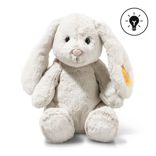 STEIFF Friends Light at Night Hoppie králík, světle šedá plyšová hračka