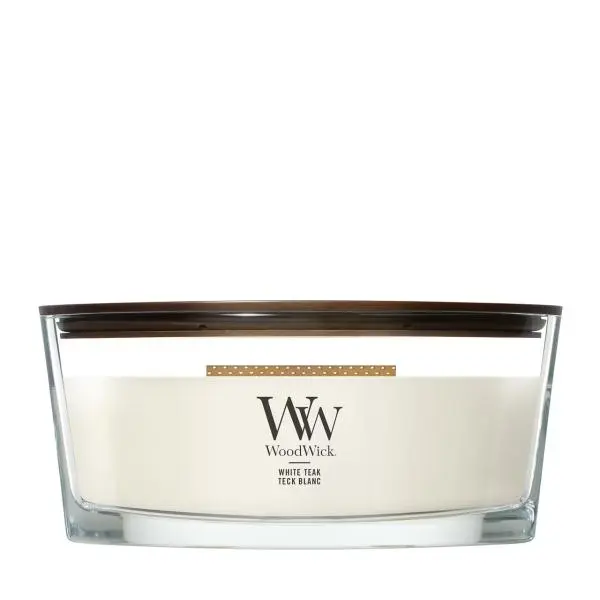 WoodWick Vonná svíčka loď White Teak 453,6 g