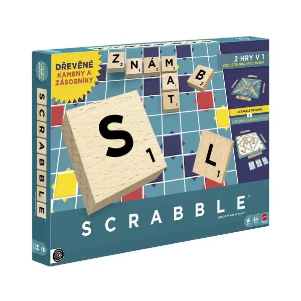 Mattel scrabble dřevěná edice cz, jlj68