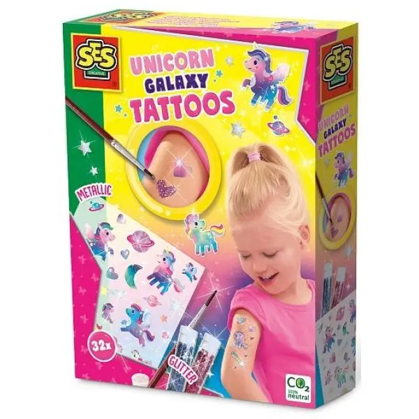 SES GALAXYtetování jednorožci 32 ks