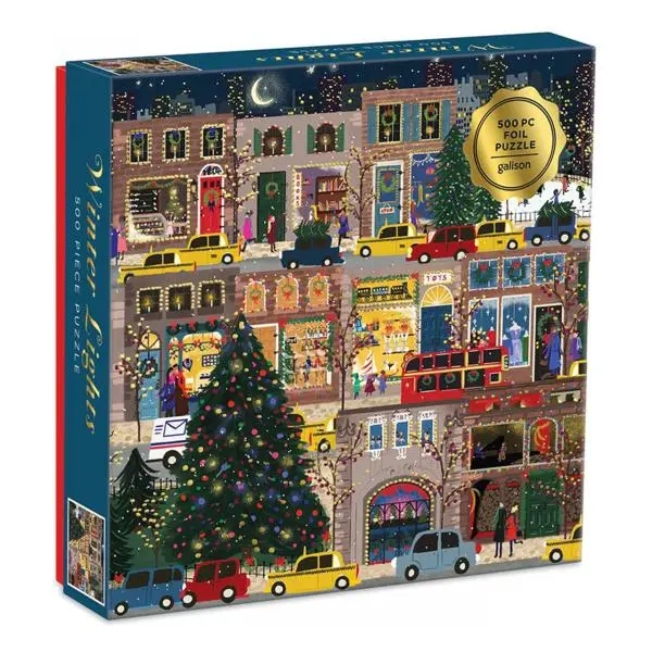 Winter Lights Foil Puzzle 500 Piece Puzzle - puzzle z kategorie Hry