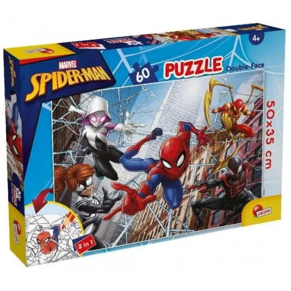 Liscianigioch Oboustranné puzzle 60 dílků Marvel Spiderman