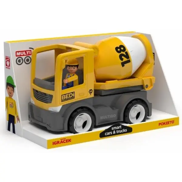 Igráček MultiGO Build Míchačka s řidičem - auto s Igráčkem