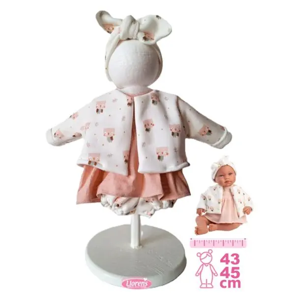 Llorens M844-004 oblečení pro panenku miminko NEW BORN velikosti 43-45 cm