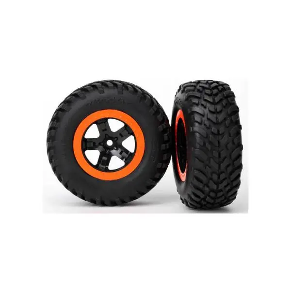 Traxxas kolo 2.2/3.0", disk SCT černo-oranžový, pneu SCT (2) (2WD přední)