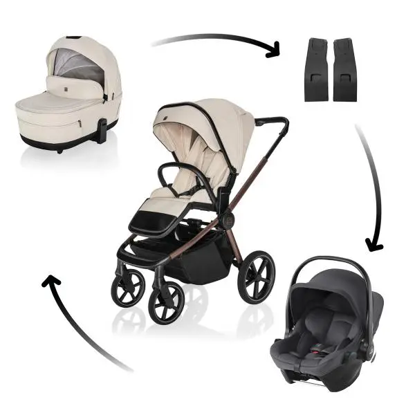 ZOPA Kočárek Move Cross 5X + autosedačka Baby-Safe Core - Quartz Beige