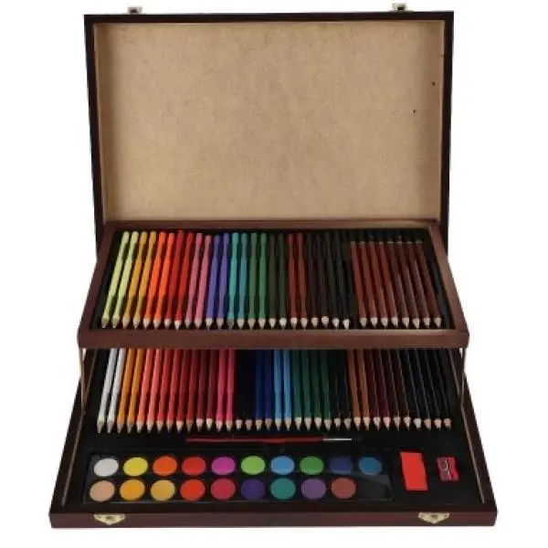 Sada na malování - Art box kreativní sada 91ks v dřevěném kufříku