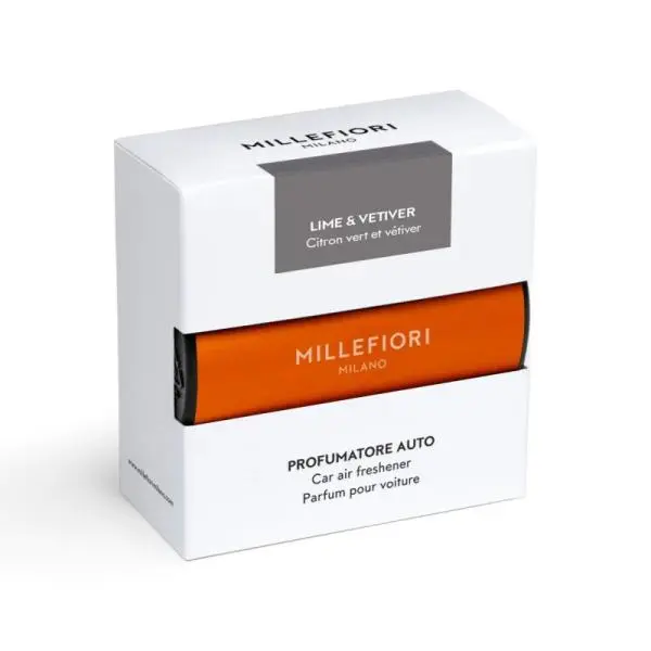 Millefiori Icon Lime & Vetiver vůně do auta Classic oranžová