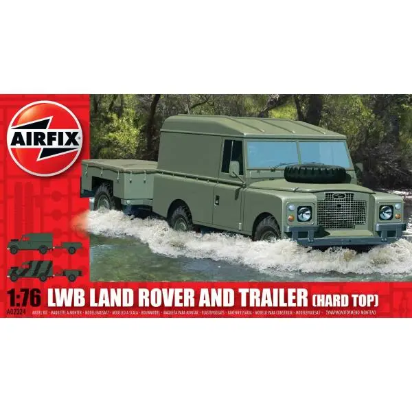 Classic Kit military A02324 - LWB Land Rover (Hard Top) a přívěs (1:76)