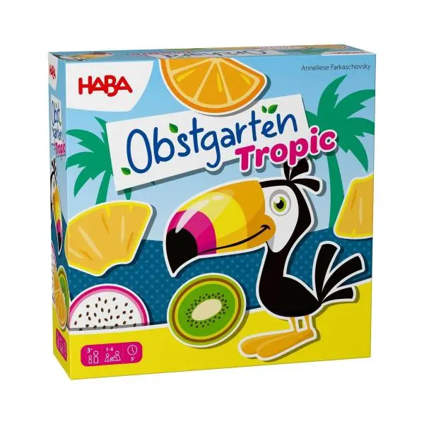 Haba Společenská kooperativní hra pro děti Ovocný sad Tropic od 3 let