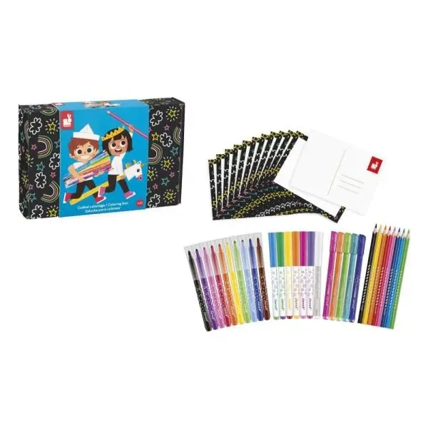 Janod Colorino Výtvarný kufřík 42 ks