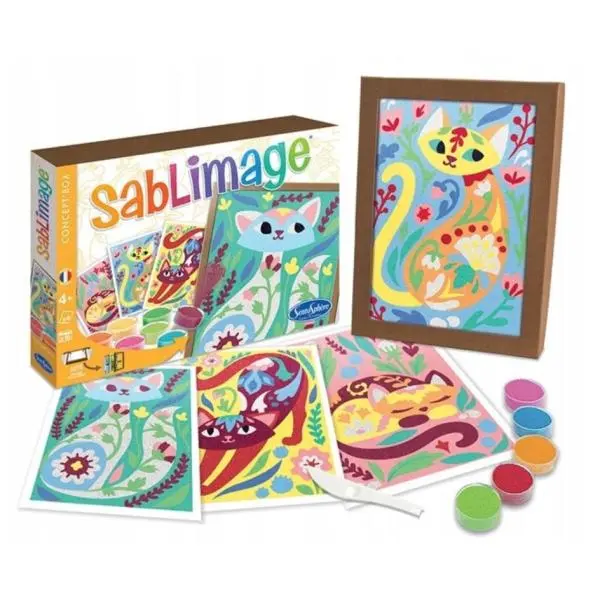 SENTOSPHERE Sablimage Concept Box Pískové obrázky Kočky