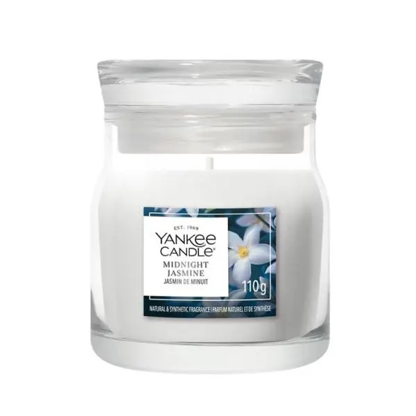 Yankee Candle Aromatická svíčka Signature sklo malé Midnight Jasmine 110 g