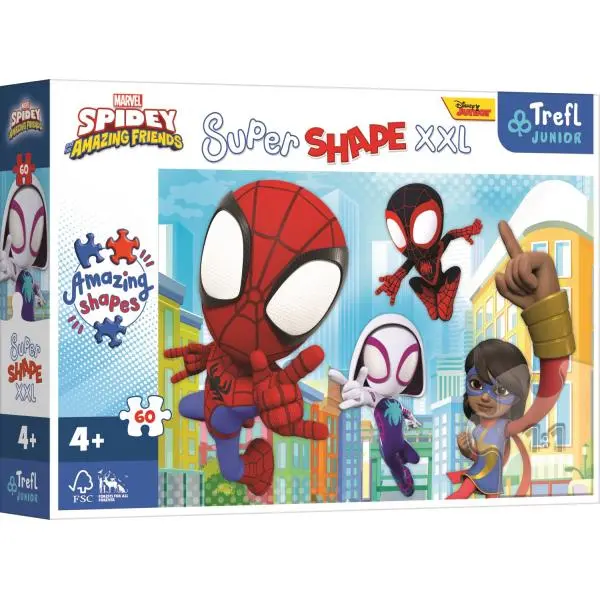 Trefl Puzzle 60 ks Super Shape XXL Spidey a jeho úžasní přátelé