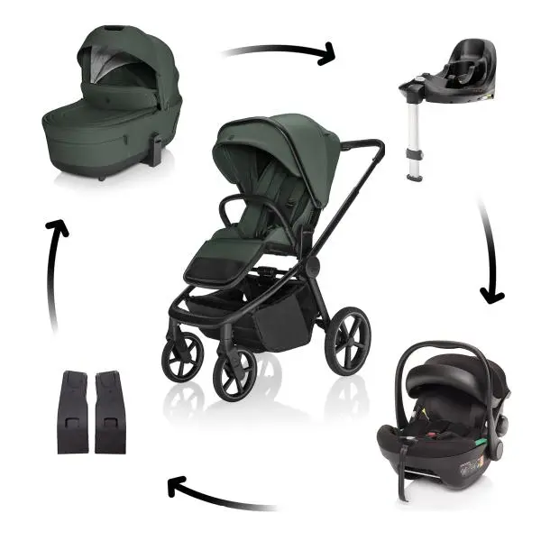 ZOPA Kočárek Move Cross 5X + autosedačka XM Plus i-size bundle - Oak Green