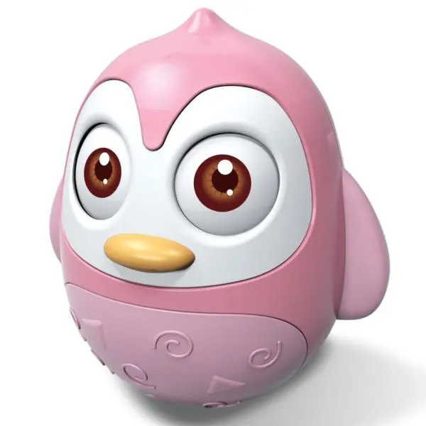 Kývající hračka Baby Mix tučňák růžový