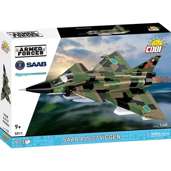 Cobi 5911 Ozbrojené síly SAAB AJS37 VIGGEN, 1:48, 910 k
