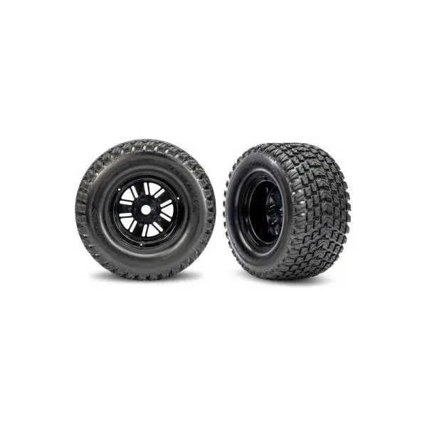 Traxxas kolo, disk Sand Car černý, pneu Gravix (zadní) (pár)