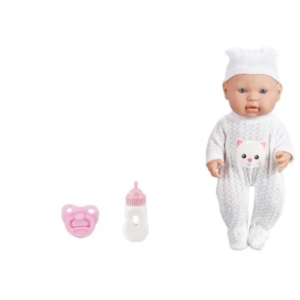 Teddies Miminko s dudlíkem a lahvičkou - 25 cm - pevné tělo