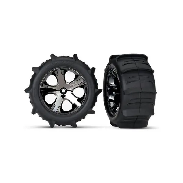 Traxxas kolo 2.8", disk All-Star černý chrom, pneu Paddle (2)