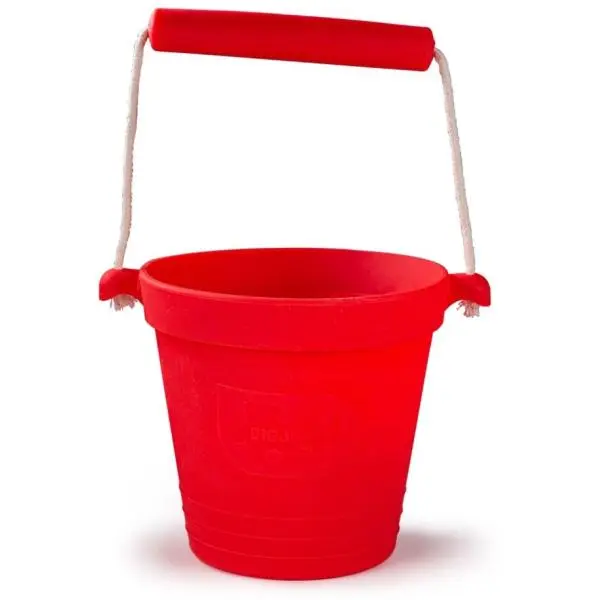 Bigjigs Toys Plážový kyblíček červený