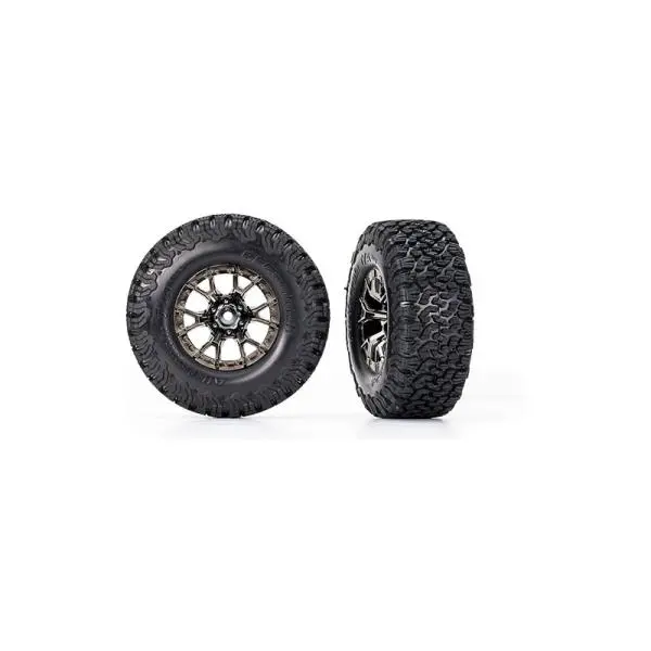Traxxas kolo 2.2/3.0", disk Raptor R černý chrom, pneu BFGoodrich T/A KO2 (2) (2WD přední)