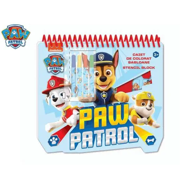 Paw Patrol sada omalovánek 20x21,5x2cm se šablonami, samolepkami a fixy 4ks