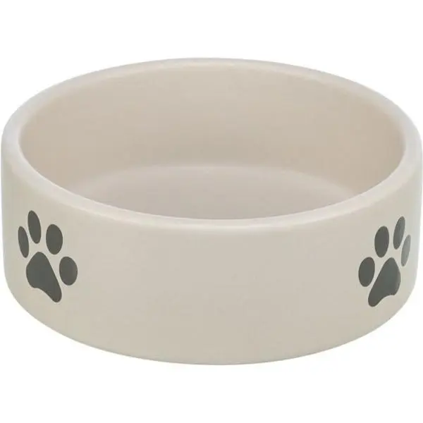 Miska Trixie keramická motiv packy šedá 0.8 l/o 16 cm