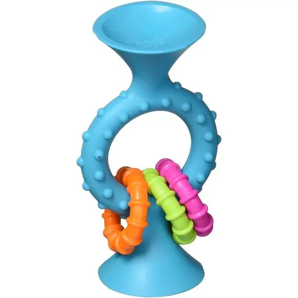 Chrastítko pipSquiz Loops modré, Fat Brain, W010228