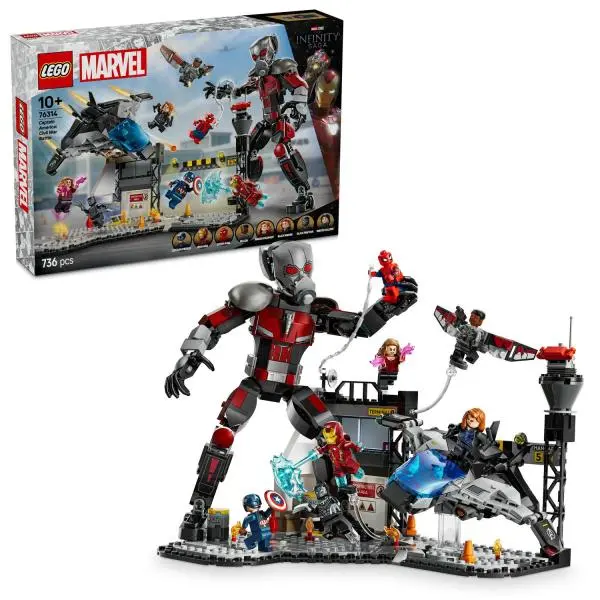 LEGO® Marvel 76314 Akčná bitka – Captain America: Občianska vojna - hra z kategorie Ostatné