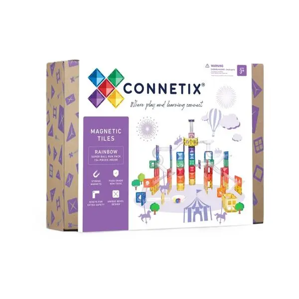 CONNETIX® Super Ball Run Pack magnetická stavebnice 134 ks