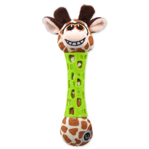BE FUN Hračka BeFun žirafa plyšová s TPR gumou pro štěně 17cm