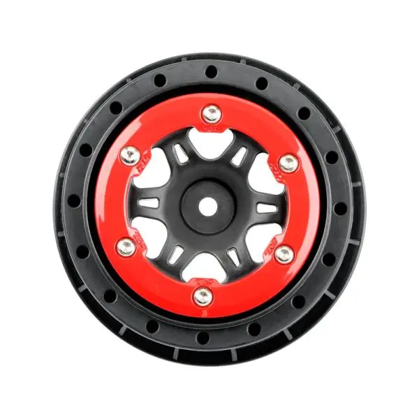 Pro-Line disk 2.2/3.0" Split Six přední H12 červeno-černý (2)