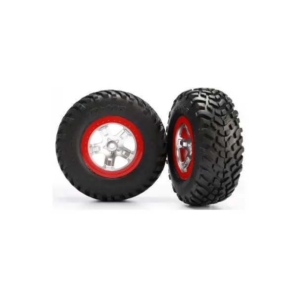 Traxxas kolo 2.2/3.0", disk SCT saténový-červený, pneu SCT S1 (2)