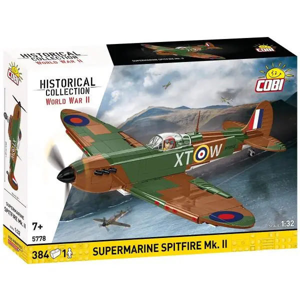 Cobi 5778 II WW Supermarine Spitfire Mk.II, 1:32, 384 k, 1 f