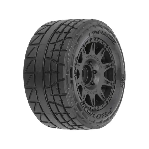Pro-Line kolo s pneu 1:18 Menace Street H12mm, disk černý (4): Granite GROM