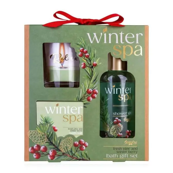 Accentra Dárková sada se svícnem Winter Spa