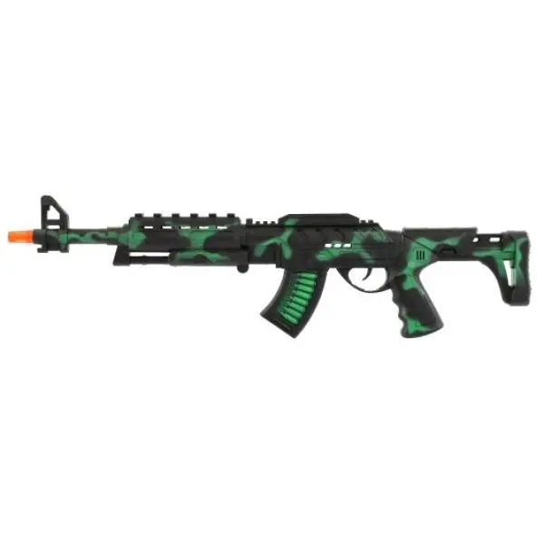 Teddies Samopal jiskřící ARMY na setrvačník plast 62cm na kartě 18x67cm