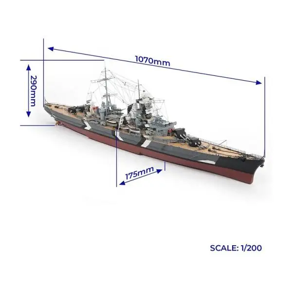 OCCRE Prinz Eugen bitevní loď 1:200 kit
